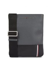 Tommy Hilfiger Saszetka Th Central Mini Crossover AM0AM12450 Szary. Szare saszetki i nerki Tommy Hilfiger, bez wzorów, ze skóry. Za 599.99 zł.