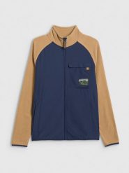 4F Polar regular ze stójką męski - beżowy M. Brązowe bluzy z polaru 4F, m, bez wzorów, z materiału, bez kaptura. Za 229.99 zł.