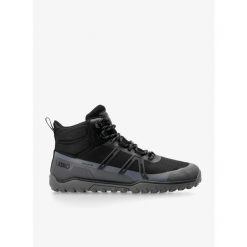 Buty turystyczne męskie Xero Shoes Scrambler Trail Mid WP. Czarne buty turystyczne XERO SHOES, bez wzorów, bez zapięcia. Za 639.99 zł.