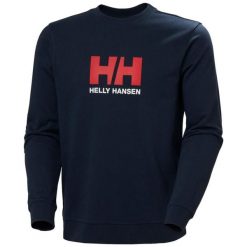 Bluza Helly Hansen Logo. Niebieskie bluzy Helly Hansen, m, bez wzorów, bez kaptura. Za 333.50 zł.