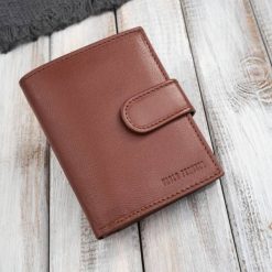 Portfel męski skórzany klasyczny pionowy koniakowy z RFID Paolo Peruzzi AL-18-CG. Portfele Paolo Peruzzi, bez wzorów, ze skóry. Za 59.00 zł.