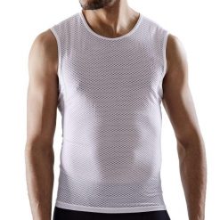 Tank top Craft cool mesh superlight. Białe bezrękawniki Craft, bez wzorów, z meshu, bez kołnierzyka, bez ramiączek. Za 191.00 zł.