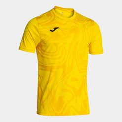 Koszulka Joma Lion II męska żółta 2XL. Żółte t-shirty sportowe Joma, bez wzorów, bez ramiączek, na fitness i siłownię. Za 172.99 zł.