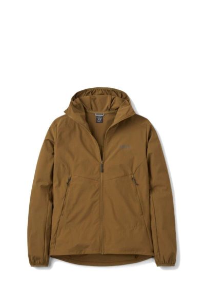 Kurtka softshell męska Borealis Hoody. Brązowe kurtki RAB, m, bez wzorów, z materiału, z kapturem. Za 539.99 zł.