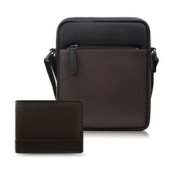 Saszetka męska skórzana AL-19-BR i portfel męski AL-08-BR zestaw prezentowy Paolo Peruzzi ZUP-141-BR. Brązowe portfele Paolo Peruzzi, bez wzorów, ze skóry, z tłoczeniem. Za 239.00 zł.