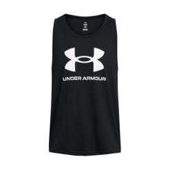Podkoszulek Under Armour Sportstyle Logo Tank, Mężczyźni. Czarne podkoszulki Under Armour, m, bez wzorów, z bawełny, bez ramiączek. Za 186.50 zł.