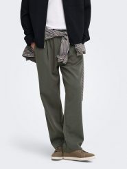 ONLY & SONS Spodnie dresowe w kolorze khaki rozmiar: L. Brązowe spodnie treningowe długie Only & Sons, l, bez wzorów, z dresówki. Za 129.95 zł.