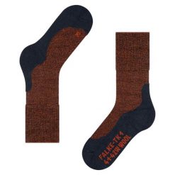 Skarpetki Falke TK1 Adventure Wool. Brązowe skarpety Falke, bez wzorów, z poliamidu. Za 130.50 zł.