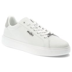 Sneakersy męskie Filippo, cholewka ze skóry naturalnej o gładkim wykończeniu klasyczne wiązanie na płaskiej podeszwie, białe, MP7840/26. Białe buty sportowe casual Filippo, bez wzorów, ze skóry, bez zapięcia. Za 239.00 zł.