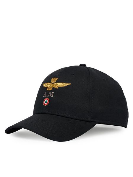 Aeronautica Militare Czapka z daszkiem 262HA1100UCT02848 Czarny. Czarne czapki z daszkiem Aeronautica Militare, na zimę, bez wzorów, z bawełny. Za 189.99 zł.
