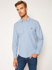 Levi's® Koszula Ls Battery Hm 86625-0005 Błękitny Slim Fit. Niebieskie koszule m, bez wzorów, z bawełny, bez kołnierzyka, bez ramiączek. Za 261.00 zł.