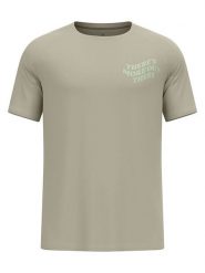 Odlo Koszulka funkcyjna "Essential Print" w kolorze beżowym rozmiar: S. Brązowe t-shirty sportowe ODLO, bez wzorów, z materiału, bez ramiączek, outdoorowe. Za 130.99 zł.