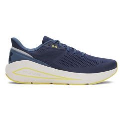 Buty do biegania męskie Under Armour Sonic 7 washed navy/nu blue/yellow shade. Niebieskie buty do biegania Under Armour, bez wzorów, bez zapięcia, do biegania. Za 319.99 zł.