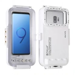 Etui Puluz wodoodporne 45m do smartfonów USB C do zdjęć i nagrań podwodnych (białe). Białe zegarki sportowe PULUZ. Za 369.00 zł.