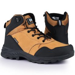 Buty męskie trekkingowe wysokie sportowe DK DIABLO. Brązowe buty sportowe casual DK, bez wzorów, bez zapięcia. Za 149.00 zł.
