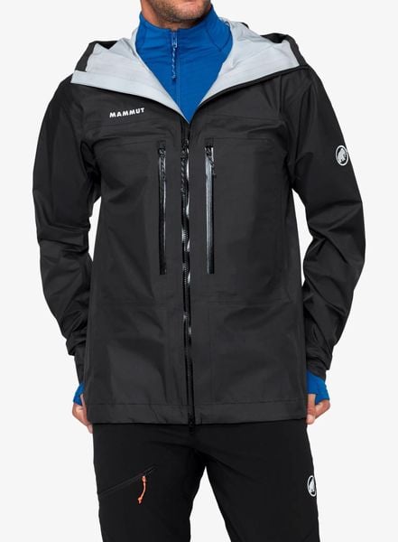 Kurtka z membraną Mammut Taiss Light HS Hooded Jacket. Czarne kurtki Mammut, l, bez wzorów, z materiału, bez kaptura. Za 1,583.99 zł.