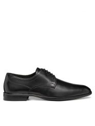Geox Półbuty U Thalos U66NYA 00043 C9999 Czarny. Czarne eleganckie półbuty Geox, bez wzorów, ze skóry, bez obcasa, bez zapięcia. Za 549.99 zł.