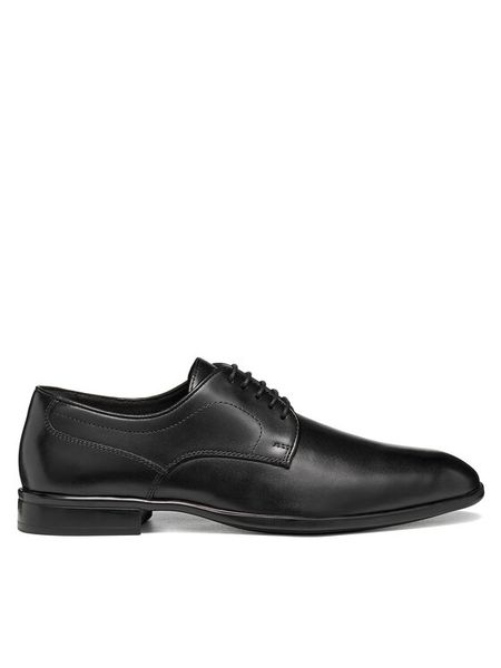 Geox Półbuty U Thalos U66NYA 00043 C9999 Czarny. Czarne eleganckie półbuty Geox, bez wzorów, ze skóry, bez obcasa, bez zapięcia. Za 549.99 zł.