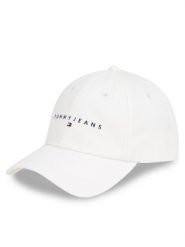 Tommy Jeans Czapka z daszkiem Tjm Linear Logo Cap AM0AM12958 Biały. Białe czapki z daszkiem Tommy Jeans, bez wzorów, z bawełny. Za 99.99 zł.