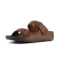 Skórzane sandały FitFlop Gogh. Czarne sandały FIT FLOP, z gumy, bez zapięcia. Za 576.00 zł.