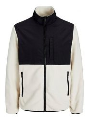 Jack & Jones Kurtka polarowa w kolorze kremowo-czarnym rozmiar: L. Brązowe kurtki Jack & Jones, l, bez wzorów, z polaru, bez kaptura. Za 133.89 zł.