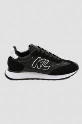 KARL LAGERFELD Czarne sneakersy męskie KAIRO KL Sidetrim Lo Mix. Czarne buty sportowe casual KARL LAGERFELD, bez wzorów, bez zapięcia. W wyprzedaży za 559.99 zł.