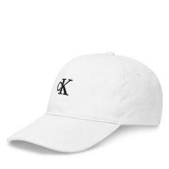 Czapka z daszkiem Calvin Klein Jeans. Białe czapki z daszkiem Calvin Klein Jeans, bez wzorów, z jeansu. Za 179.99 zł.