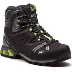 Trekkingi MILLET - High Route Gtx GORE-TEX MIG1316 Charcoal/Acid Green 7016. Czarne trekkingi Millet, bez wzorów, z gore-texu, bez zapięcia. W wyprzedaży za 619.00 zł.