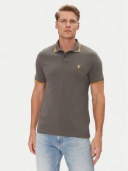 Save The Duck Polo DR0136M BATE20 Szary Regular Fit. Szare koszulki polo Save the duck, m, bez wzorów, z bawełny, bez kołnierzyka, bez ramiączek. Za 249.99 zł.