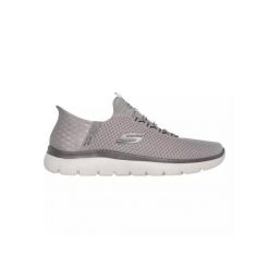 Buty sportowe Sneakersy męskie, Skechers Summits - High Range Slip-Ins. Brązowe buty sportowe casual Skechers, bez wzorów, bez zapięcia. Za 385.99 zł.