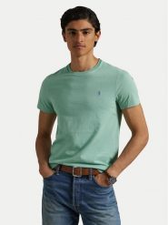 Polo Ralph Lauren T-Shirt 710671438415 Zielony Slim Fit. Zielone koszulki polo Polo Ralph Lauren, m, bez wzorów, z bawełny, bez kołnierzyka, bez ramiączek. Za 289.99 zł.