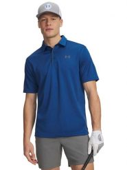 Under Armour Funkcyjna koszulka polo w kolorze niebieskim rozmiar: L. Niebieskie t-shirty sportowe Under Armour, bez wzorów, z materiału, bez ramiączek, outdoorowe. Za 103.45 zł.