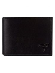 BAGmori Skórzany portfel w kolorze czarnym - 11 x 8 x 2 cm rozmiar: onesize. Czarne portfele BAGmori, bez wzorów, z materiału. Za 100.99 zł.