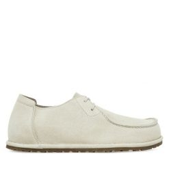 Półbuty Birkenstock. Szare eleganckie półbuty Birkenstock, bez wzorów, bez obcasa, bez zapięcia. Za 539.99 zł.