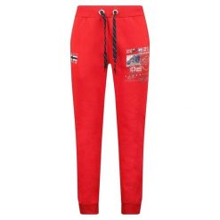 Spodnie dresowe męskie Geographical Norway Meographe EO Men 100 sportowe. Czerwone spodnie treningowe długie Geographical Norway, m, bez wzorów, z dresówki. Za 99.00 zł.