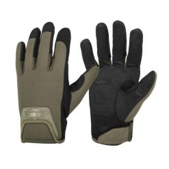 Rękawiczki strzeleckie survivalowe. Zielone rękawiczki Helikon-Tex, bez wzorów, z elastanu. Za 126.99 zł.