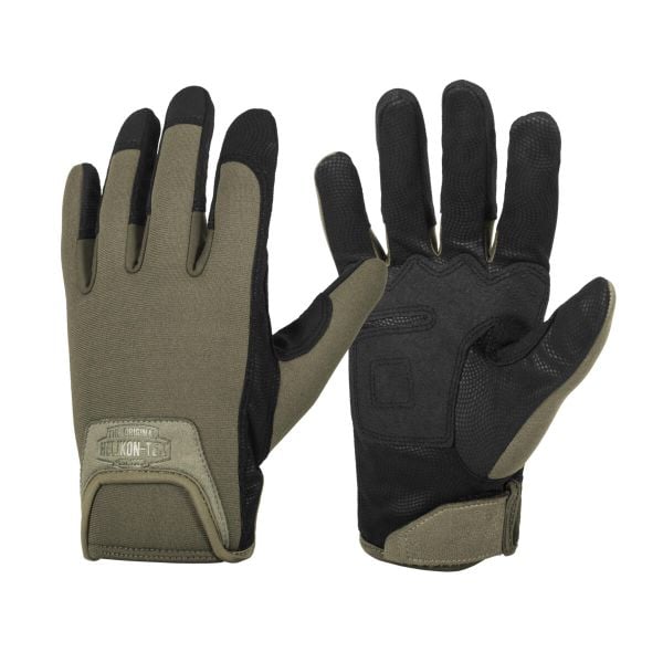 Rękawiczki strzeleckie survivalowe. Zielone rękawiczki Helikon-Tex, bez wzorów, z elastanu. Za 126.99 zł.