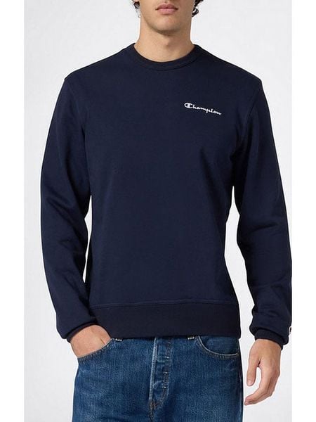 Champion Bluza w kolorze granatowym rozmiar: L. Niebieskie bluzy Champion, l, bez wzorów, z bawełny, bez kaptura. Za 144.92 zł.