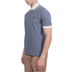Koszulka polo męska Napapijri E-Zeri. Szare koszulki polo sportowe Napapijri, l, bez wzorów, bez kołnierzyka, bez ramiączek. Za 189.99 zł.