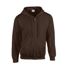 Bluza Z Kapturem Dla Dorosłych Unisex Heavy Blend Full Zip. Brązowe bluzy GILDAN, m, bez wzorów, z kapturem. Za 122.99 zł.