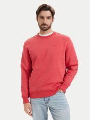 Tommy Jeans Bluza DM0DM20741 Koralowy Regular Fit. Pomarańczowe bluzy Tommy Jeans, m, bez wzorów, z bawełny, bez kaptura. Za 289.99 zł.
