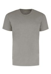 Gładka koszulka TM-MODE. Szare t-shirty Volcano, m, bez wzorów, z bawełny, bez kołnierzyka, bez ramiączek. Za 69.99 zł.