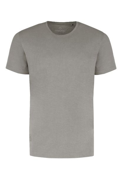 Gładka koszulka TM-MODE. Szare t-shirty Volcano, m, bez wzorów, z bawełny, bez kołnierzyka, bez ramiączek. Za 69.99 zł.