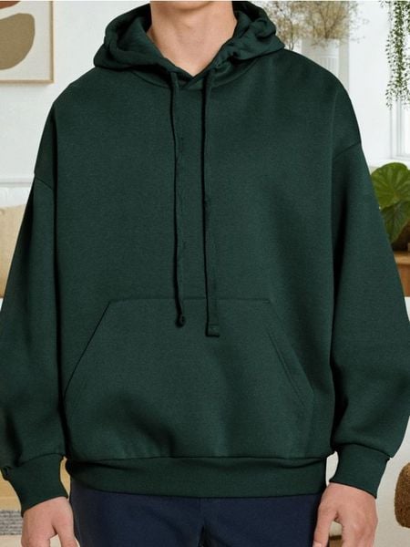 Bluza hoodie comfort fit - zielony. Zielone bluzy bez kaptura Sinsay, l, bez wzorów, bez kaptura. W wyprzedaży za 19.99 zł.