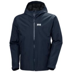 Kurtka wodoodporna Helly Hansen Voyage. Niebieskie kurtki przeciwdeszczowe Helly Hansen, m, bez wzorów, bez kaptura. Za 775.00 zł.