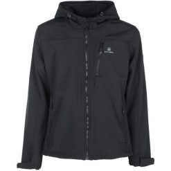 Męska kurtka softshell Athl. DPT Hermes, czarna, S. Czarne kurtki YOA, m, bez wzorów, z softshellu, bez kaptura. Za 295.99 zł.