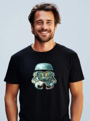 WOOOP Koszulka "Trooper Cat" w kolorze czarnym rozmiar: L. Czarne bezrękawniki Wooop, l, bez wzorów, z bawełny, bez kołnierzyka, bez ramiączek. Za 56.99 zł.