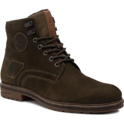 Kozaki BUGATTI - 321-61832-1500-7100 Dark Green. Zielone botki sznurowane Bugatti, bez wzorów, z materiału, bez obcasa, bez zapięcia. W wyprzedaży za 299.00 zł.