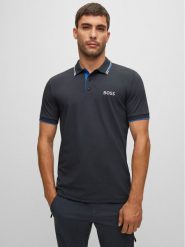 Boss Polo Paddy Pro 50469102 Granatowy Regular Fit. Niebieskie koszulki polo Boss, m, bez wzorów, z bawełny, bez kołnierzyka, bez ramiączek. Za 269.99 zł.