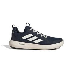 Buty trekkingowe adidas Terrex Boat Climacool. Niebieskie buty trekkingowe Adidas, bez wzorów, bez zapięcia. Za 393.30 zł.